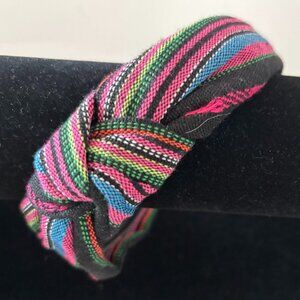 Multicolor Striped Knotted Headband | Boho Chic Accessory 🌈